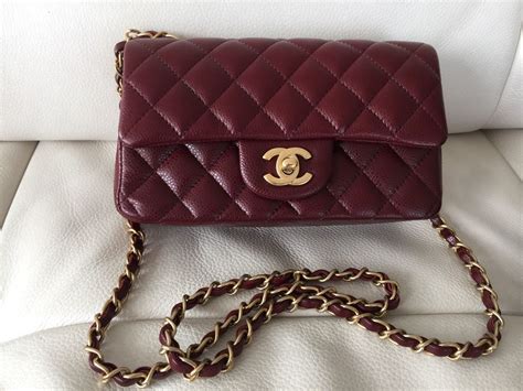 chanel mini rectangular burgundy|chanel mini flap bag.